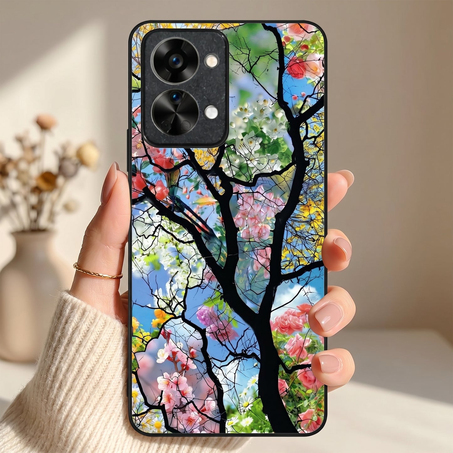Bloom Glass Metal Back Case for Oneplus NORD 2T 5G