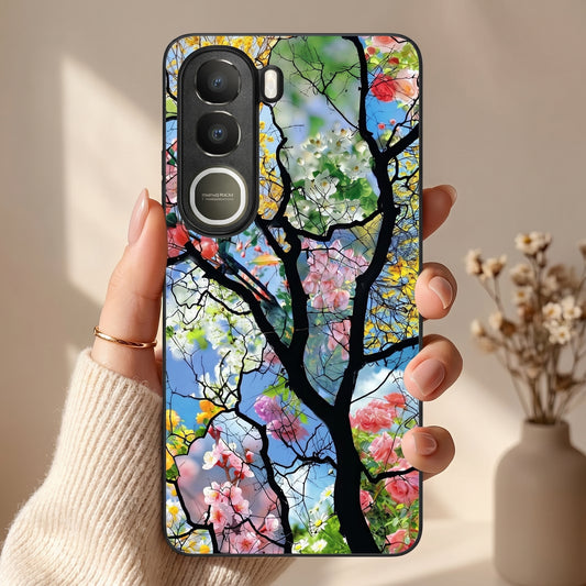 Bloom Glass Metal Back Case for VIVO Y300