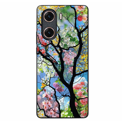 Bloom Glass Metal Back Case for VIVO V29E