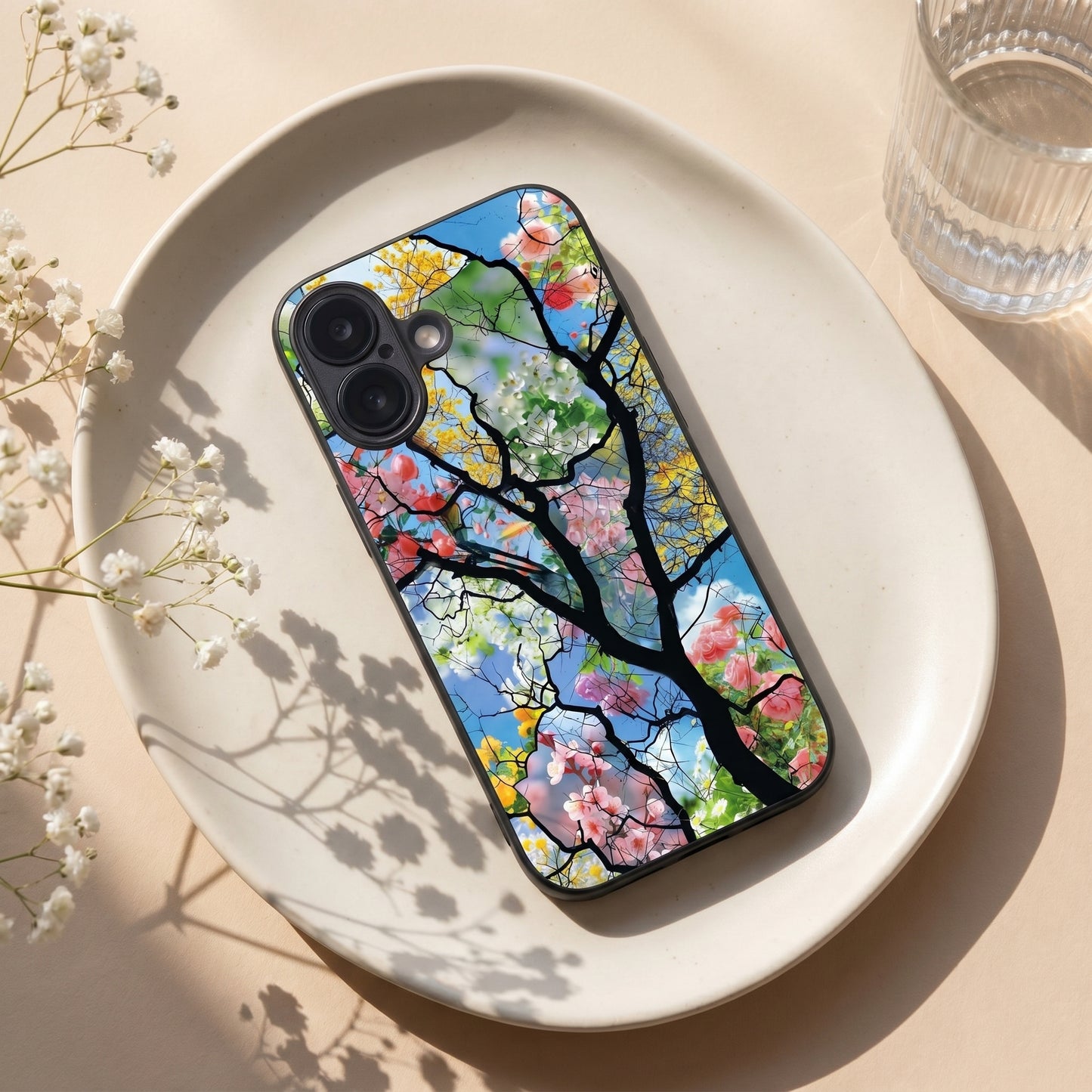 Bloom Glass Metal Back Case for Apple iPhone 17