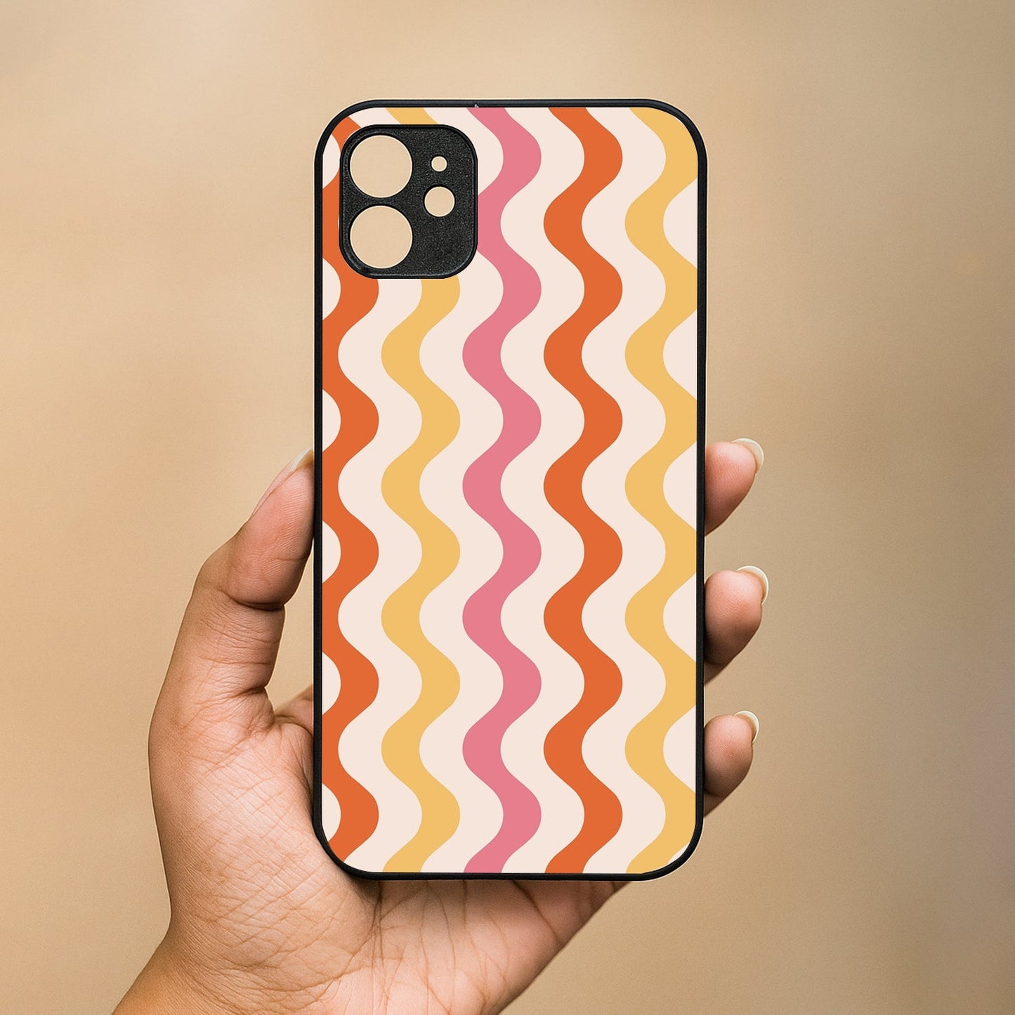Zig Zag Metal Back Case for Apple Iphone 12