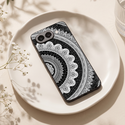 Moon Lace Metal Back Case for Google Pixel 9A