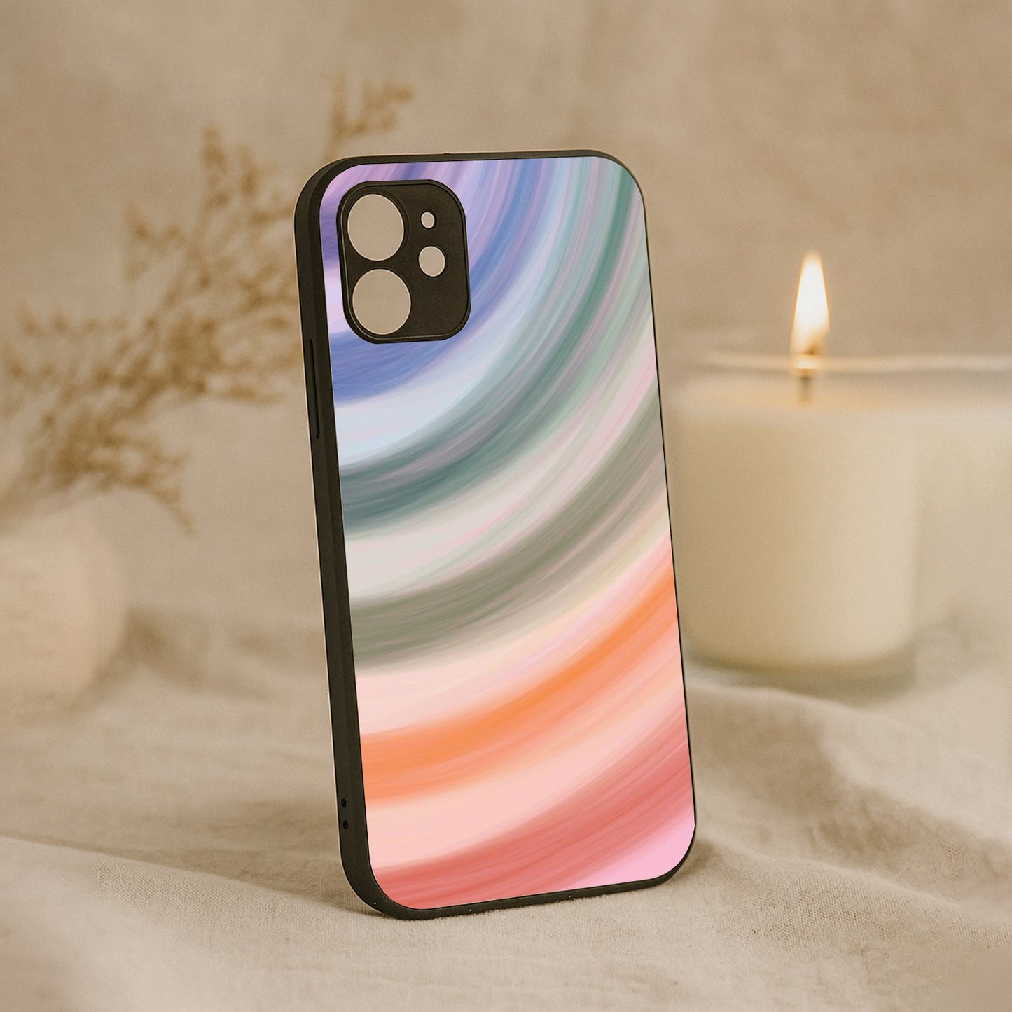 Rainbloom Metal Back Case for Apple Iphone 12