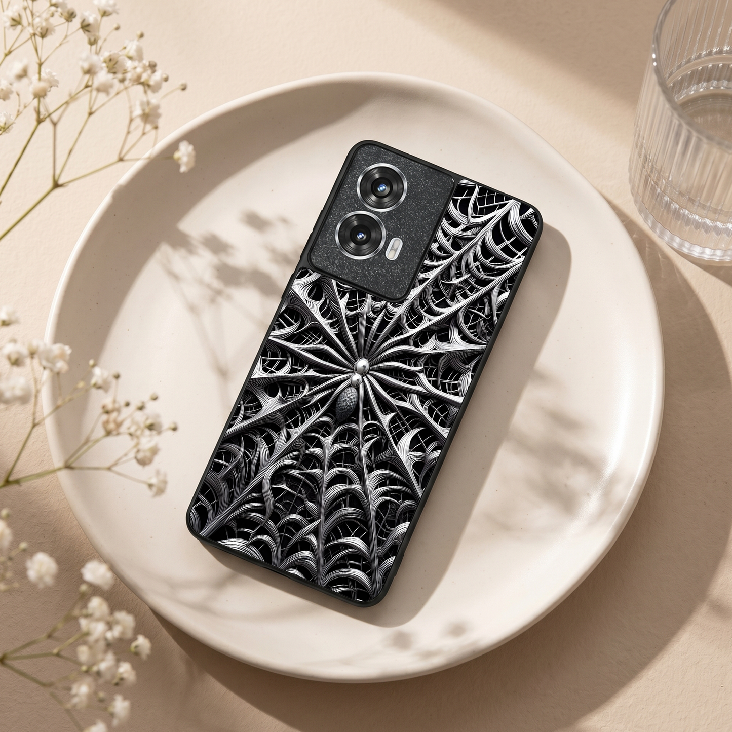 Web Trap Metal Back Case for Moto G85