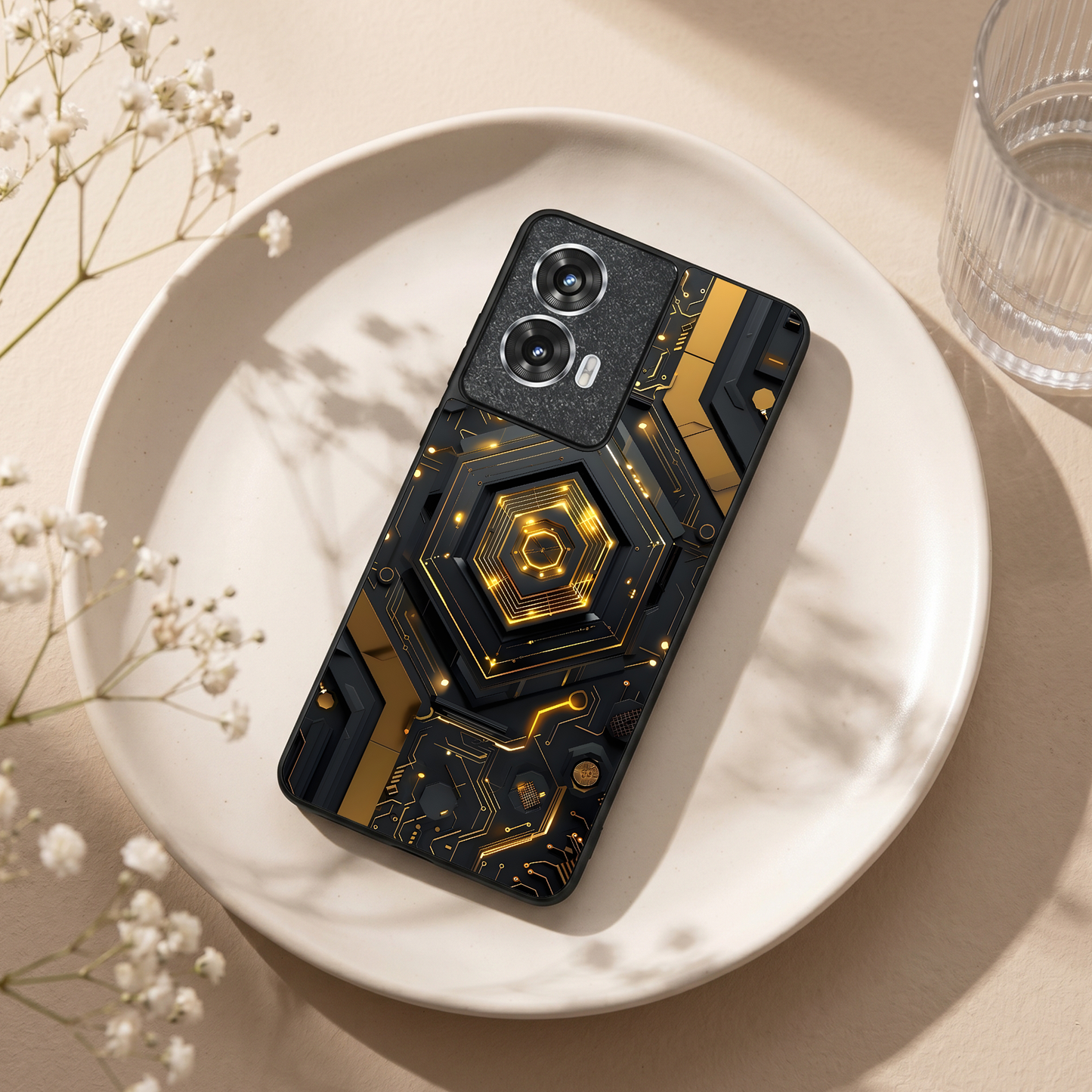 Gold Rush Metal Back Case for Moto G85