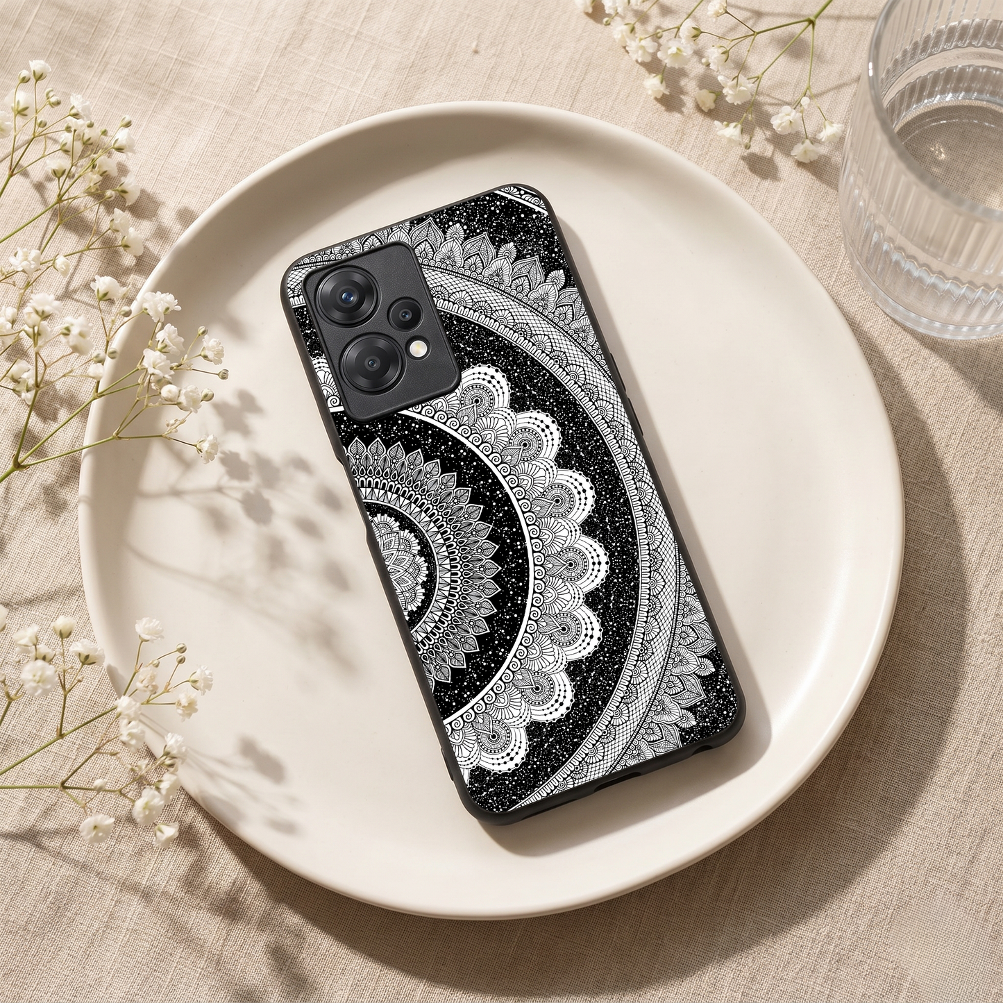 Moon Lace Metal Back Case for Oneplus NORD CE 2 LITE 5G