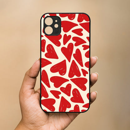 Hearts Rush Metal Back Case for Apple Iphone 12