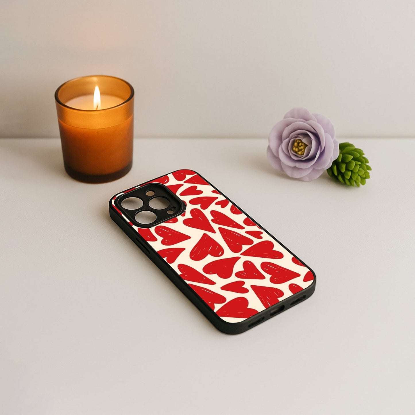 Hearts Rush Metal Back Case for Apple Iphone 13 Pro Max