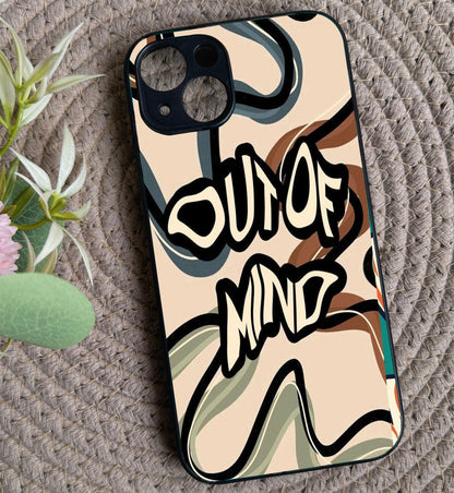 Out Of Mind' Glossy Metal Back Case for Apple Iphone 15 Plus