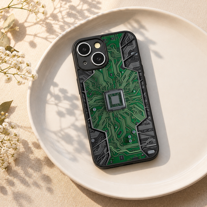 Chip Mode Metal Back Case for Apple Iphone 13