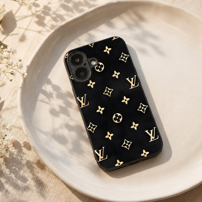 Luxe Gold Metal Back Case for Apple Iphone 17
