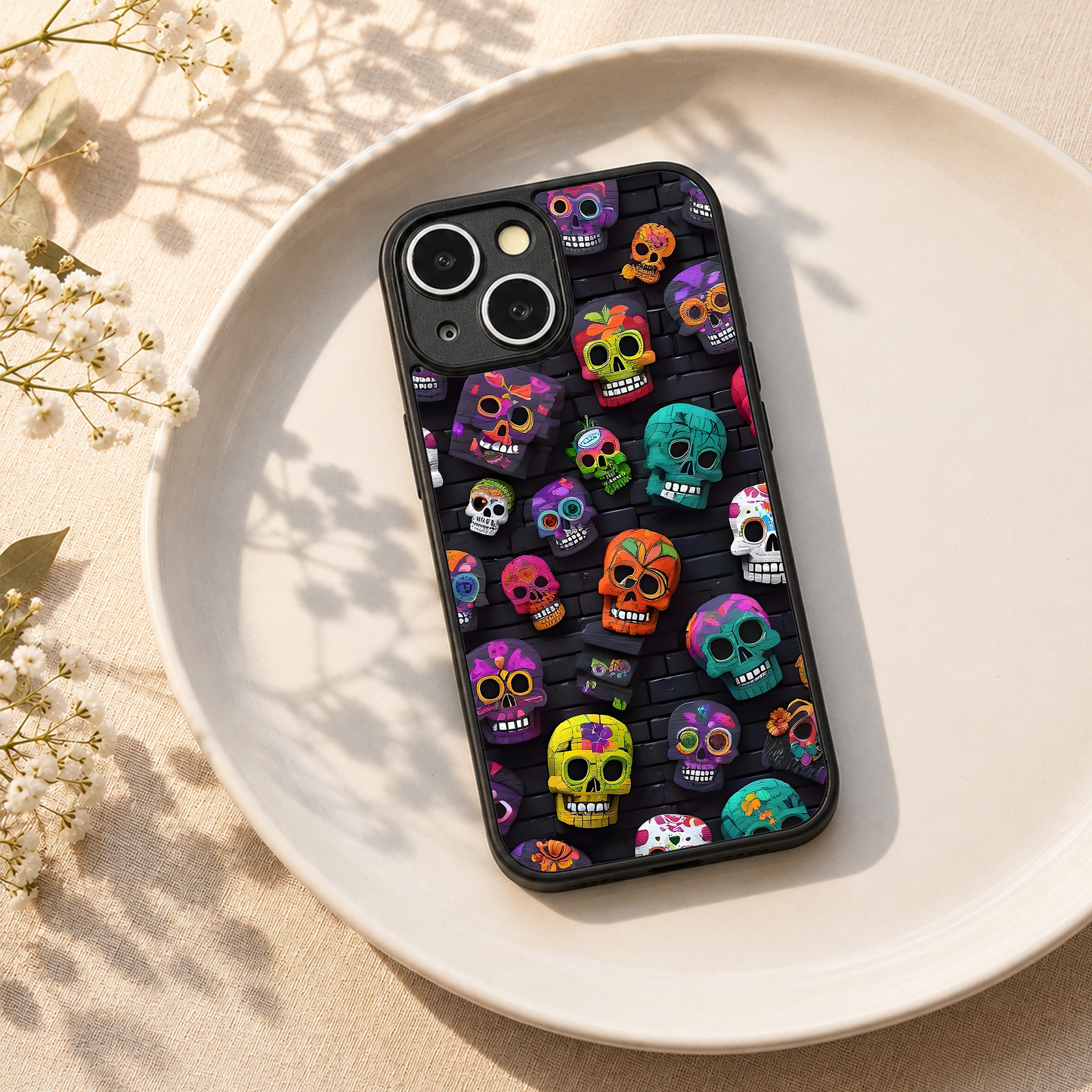 Skull Pop Metal Back Case for Apple Iphone 14