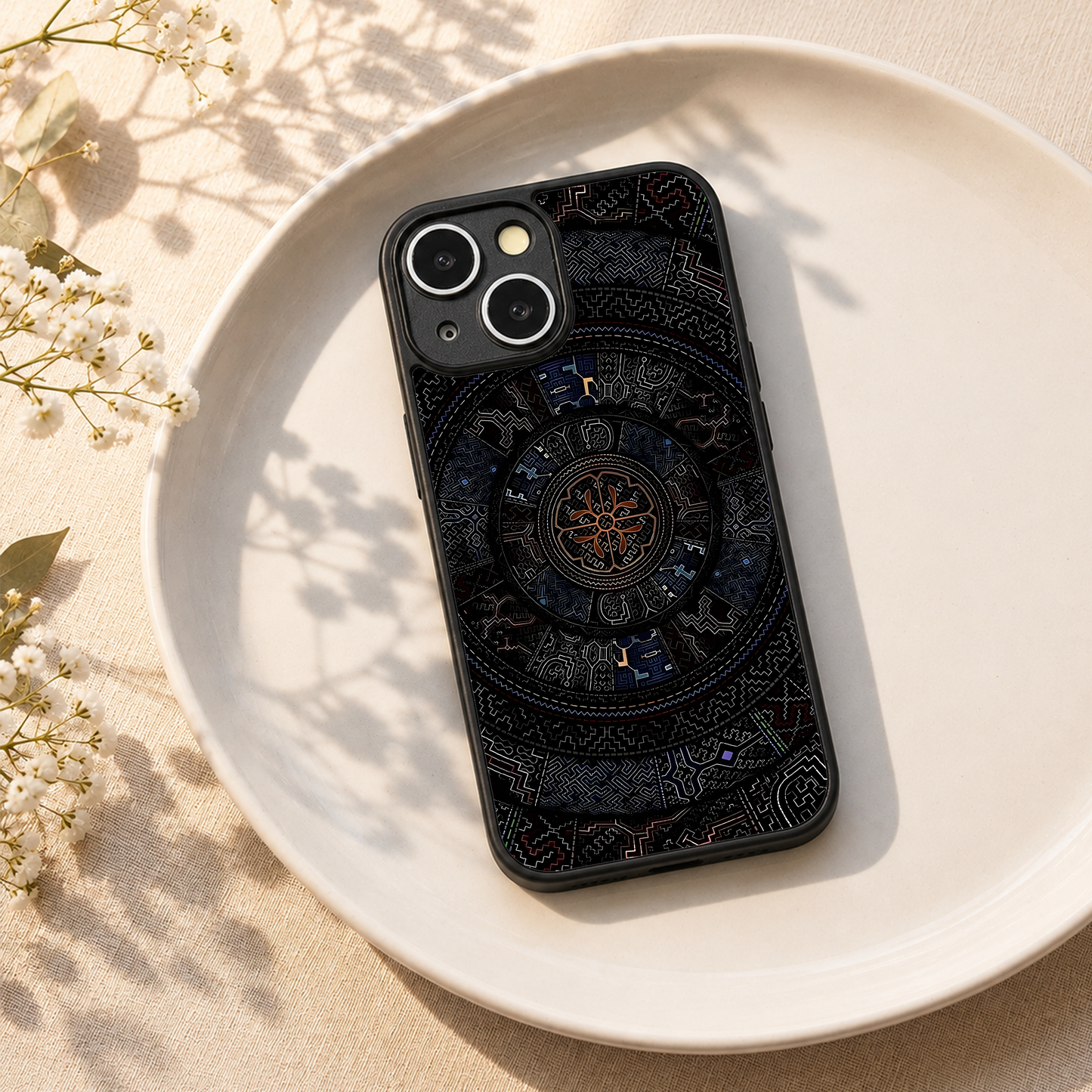 Dark Mandala Metal Back Case for Apple Iphone 14