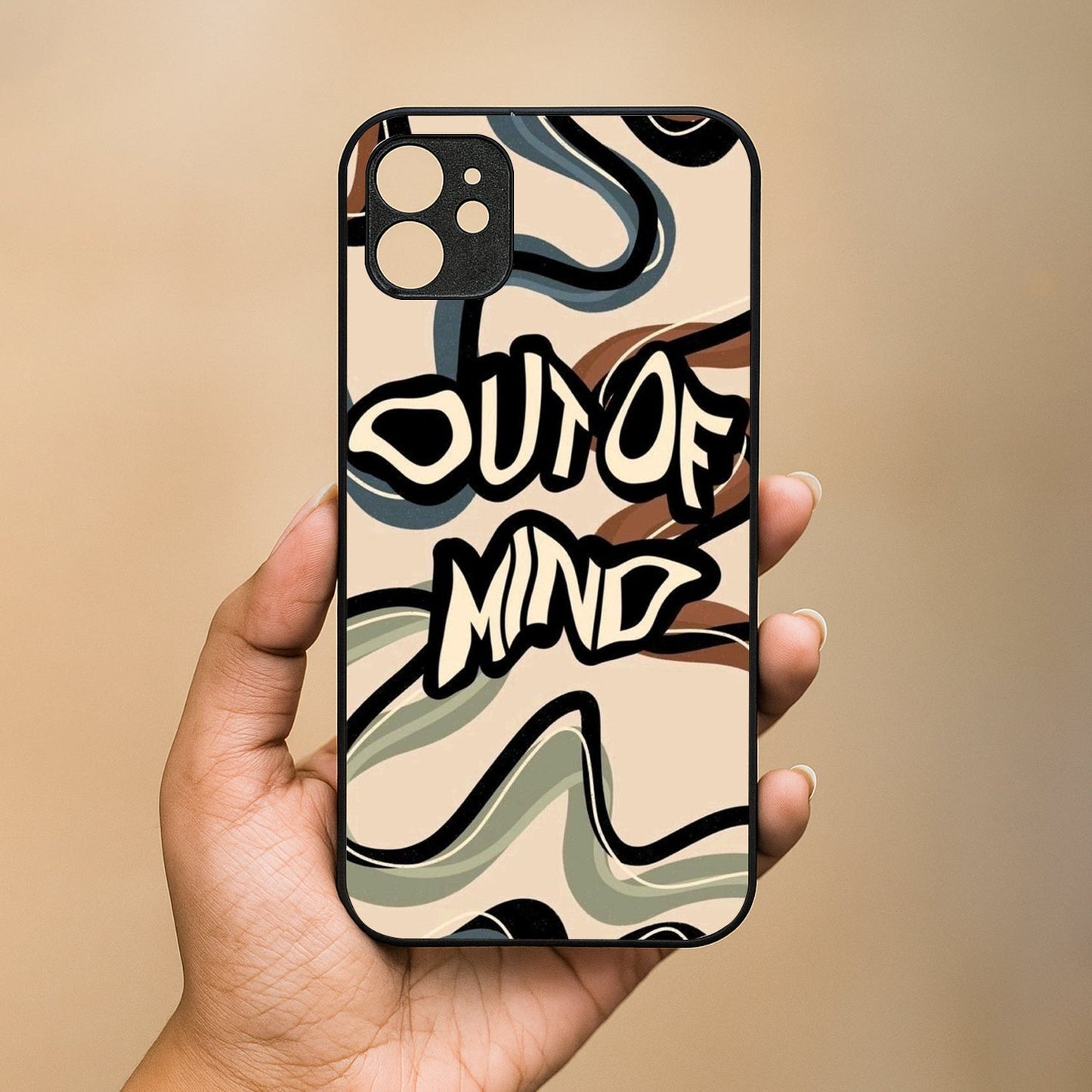 Out Of Mind Metal Back Case for Apple Iphone 12
