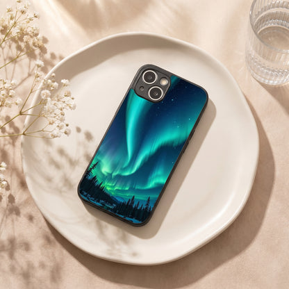 Aurora Borealis Metal Back Case for Apple iPhone 14