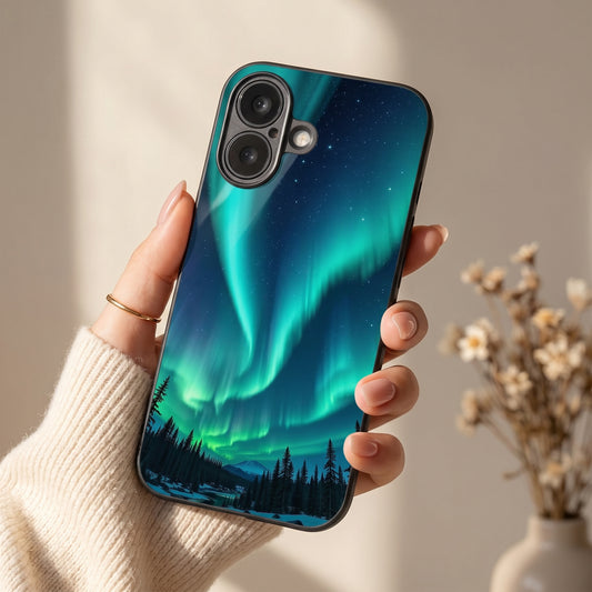 Aurora Borealis Metal Back Case for Apple iPhone 17