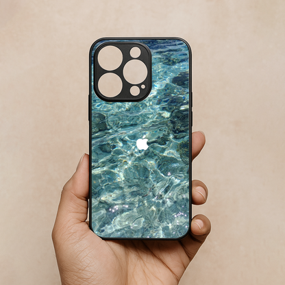 Ocean Water Metal Back Case for Apple Iphone 16 Pro Max