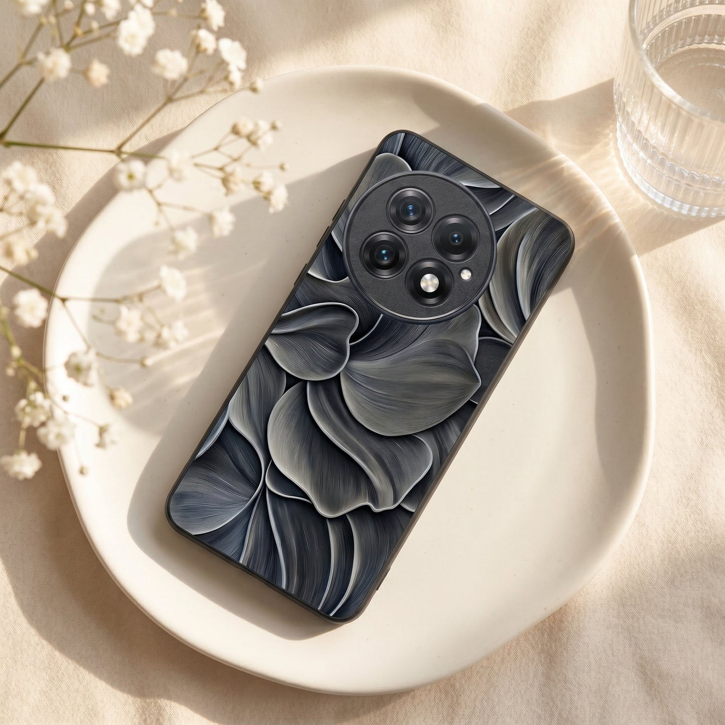 Velvet Petals Metal Back Case for Oneplus 13