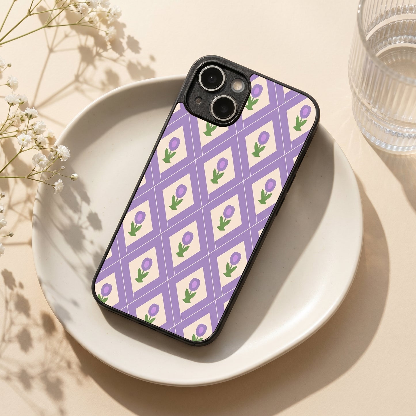 Lavulip Metal Back Case for Apple iPhone 14