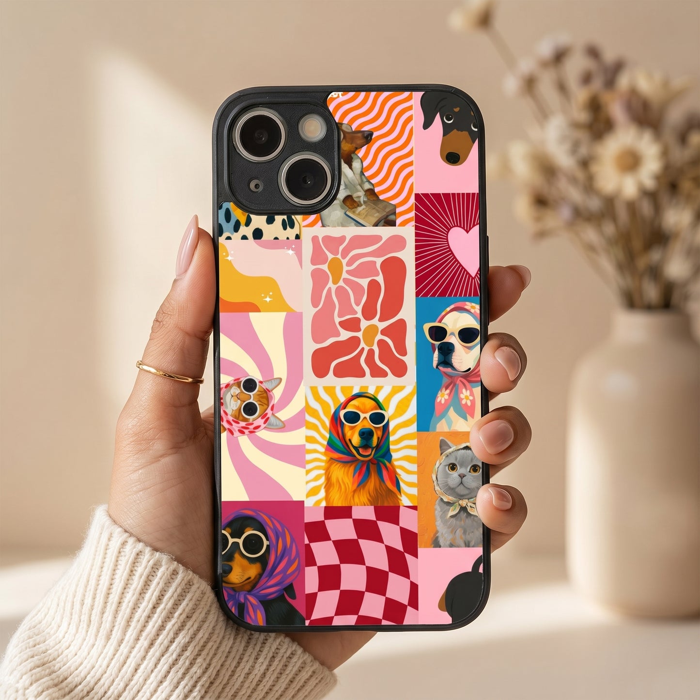 Pawpsy Metal Back Case for Apple iPhone 13
