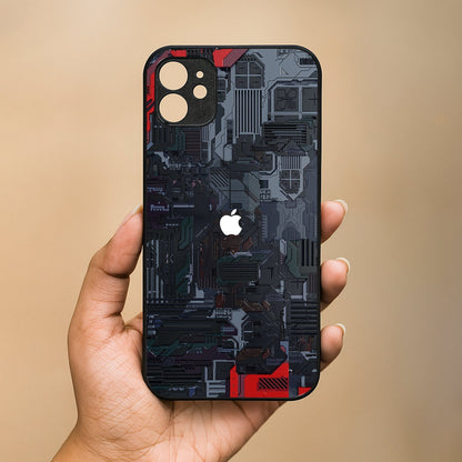 Circuit Crush Metal Back Case for Apple Iphone 12