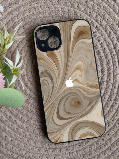 SandStorm Glossy Metal Back Case for Apple Iphone 15 Plus