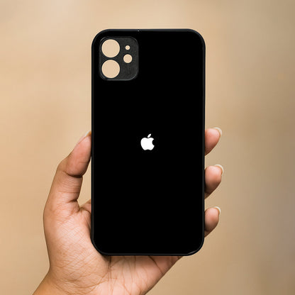 Black Metal Back Case for Apple Iphone 12