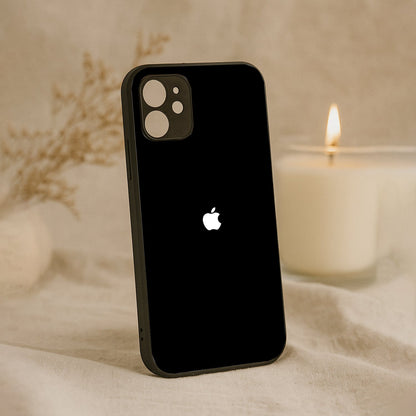 Black Metal Back Case for Apple Iphone 12