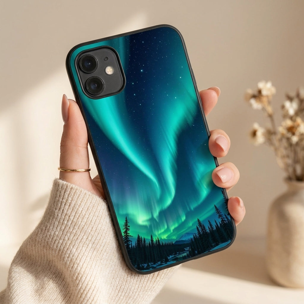 Aurora Borealis Metal Back Case for Apple iPhone 11