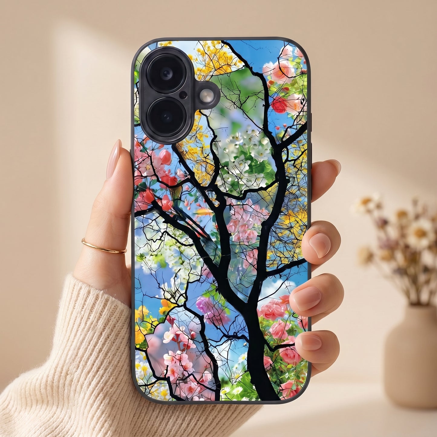 Bloom Glass Metal Back Case for Apple iPhone 17