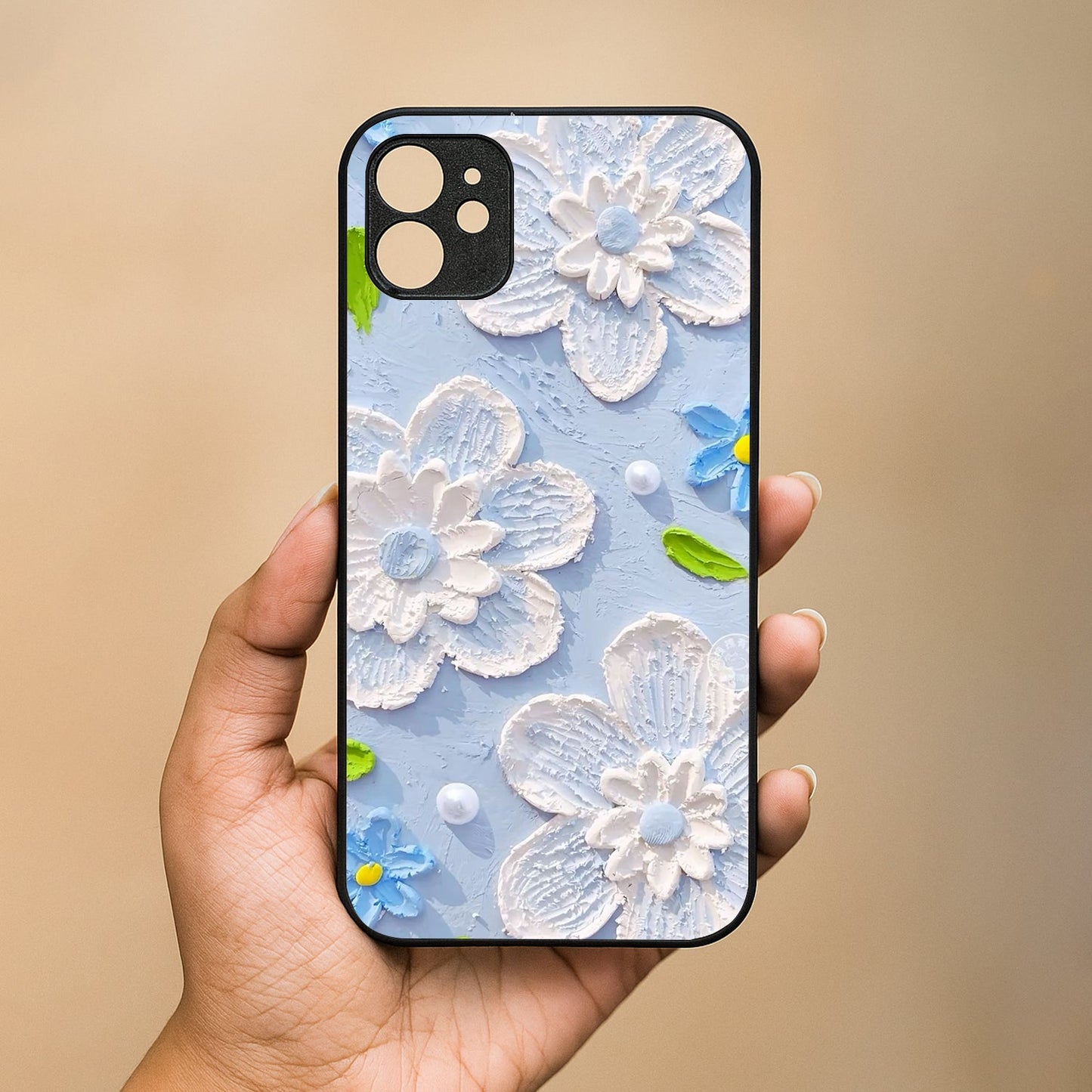 Florra Metal Back Case for Apple Iphone 12