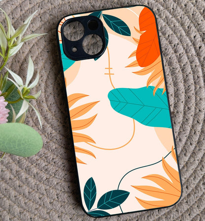 Leafy Vibe Glossy Metal Back Case for Apple Iphone 15 Plus