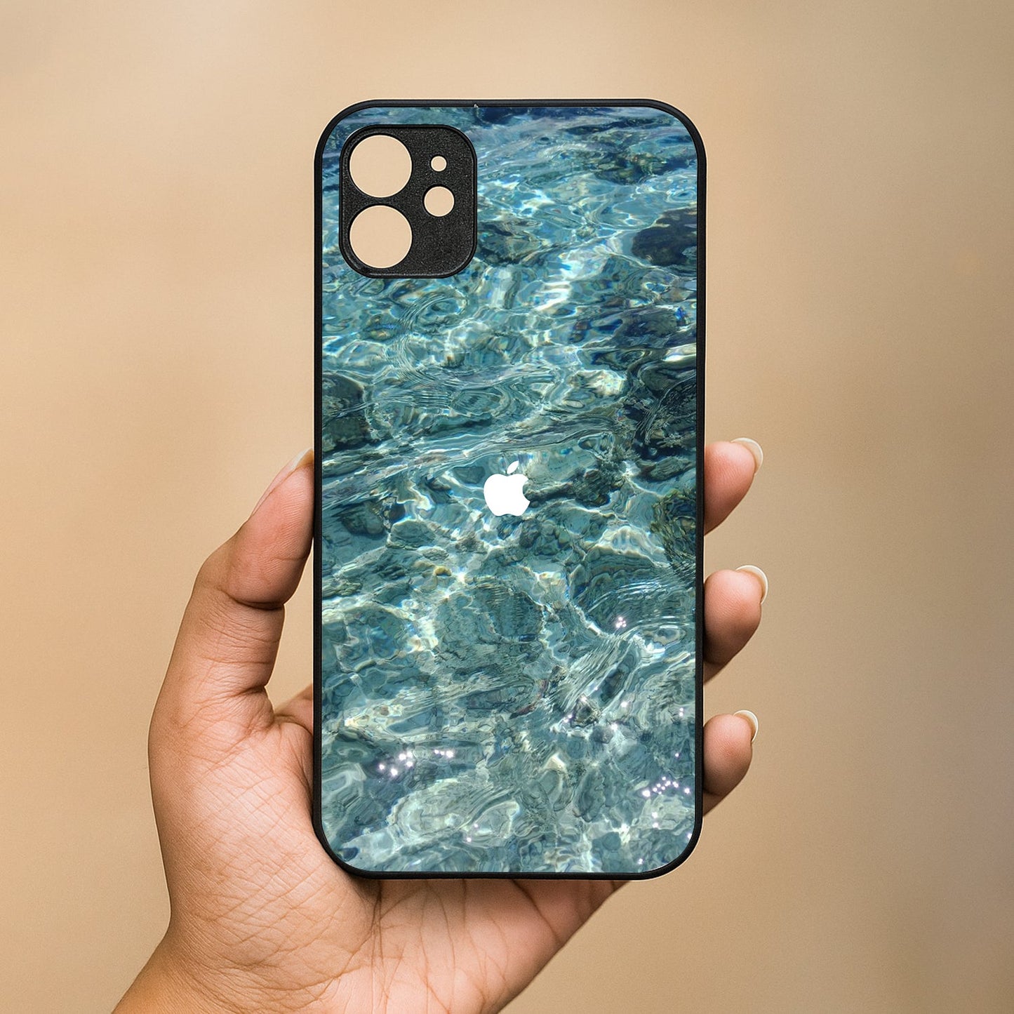 Ocean Water Metal Back Case for Apple Iphone 12