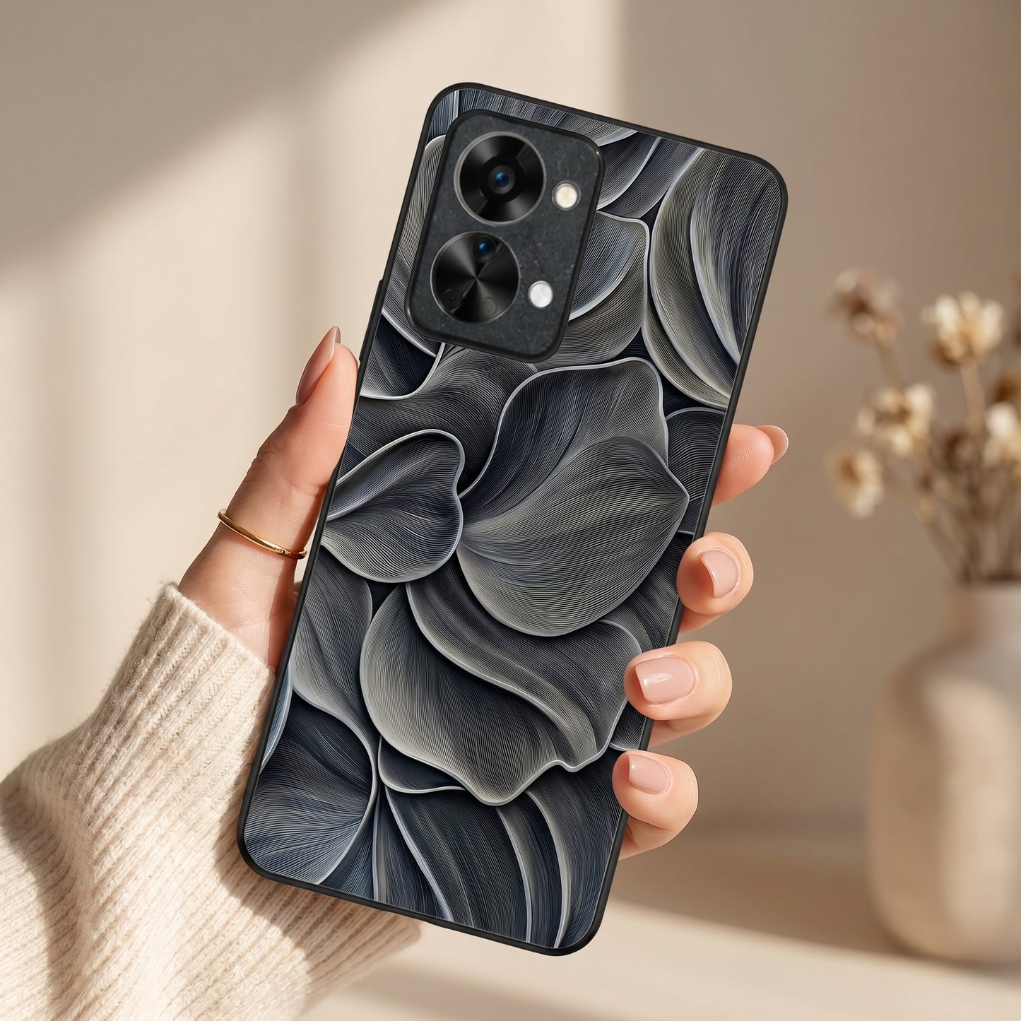 Velvet Petals Metal Back Case for Oneplus NORD 2T 5G
