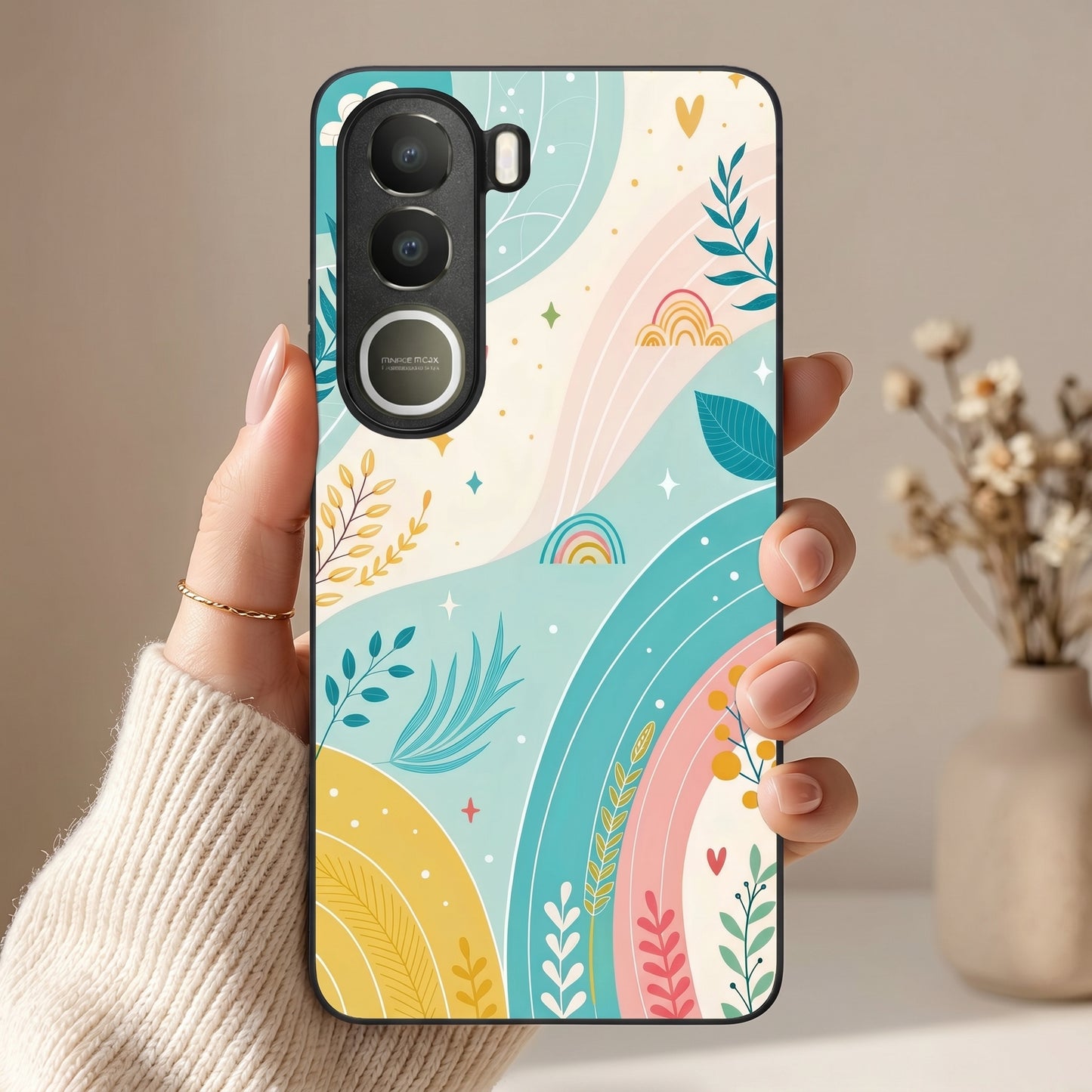 Pastel Waves Metal Back Case for VIVO Y300