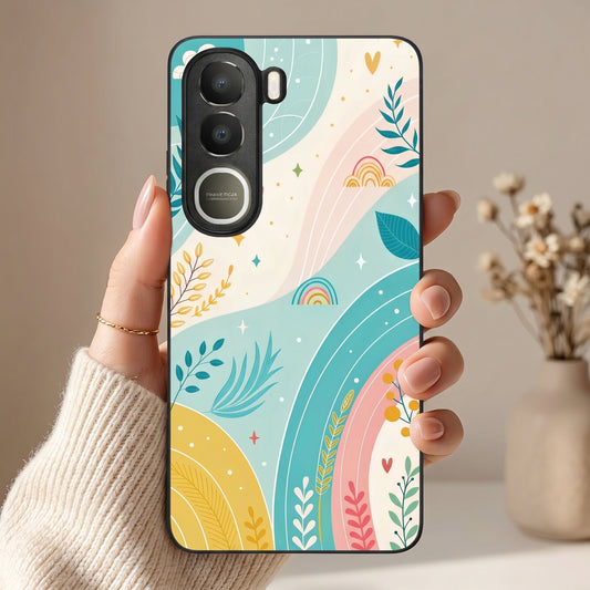 Pastel Waves Metal Back Case for VIVO Y300