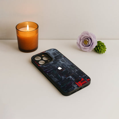 Circuit Crush Metal Back Case for Apple Iphone 16 Pro