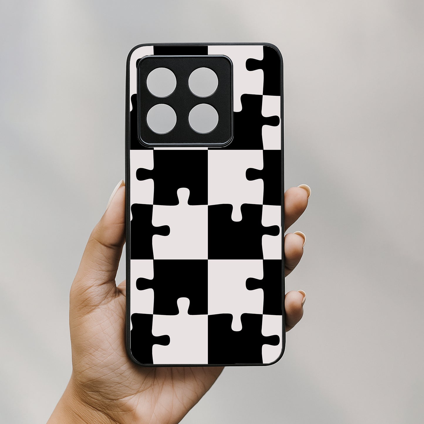 Grid Play Metal Back Case forOnePlus 10T 5G