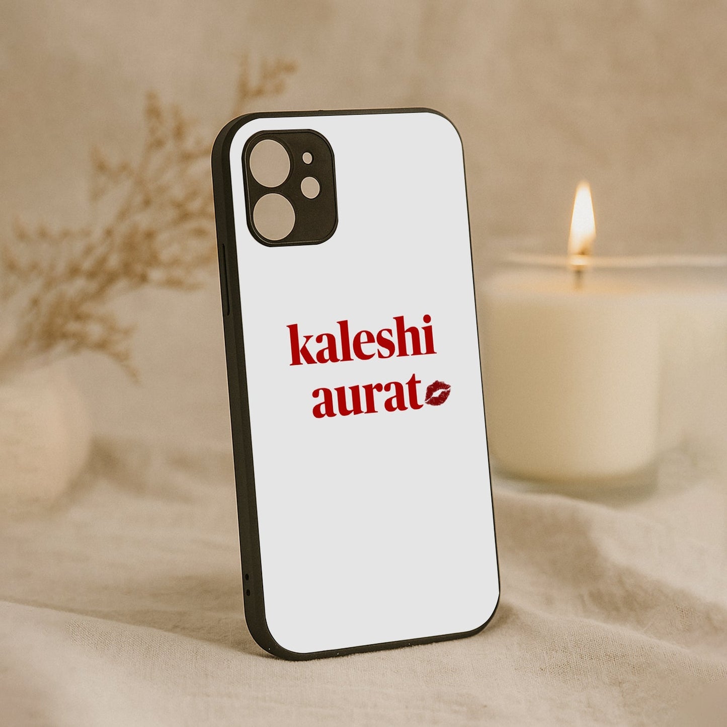 Kaleshi Aurat' Metal Back Case for Apple Iphone 12
