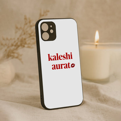 Kaleshi Aurat' Metal Back Case for Apple Iphone 12