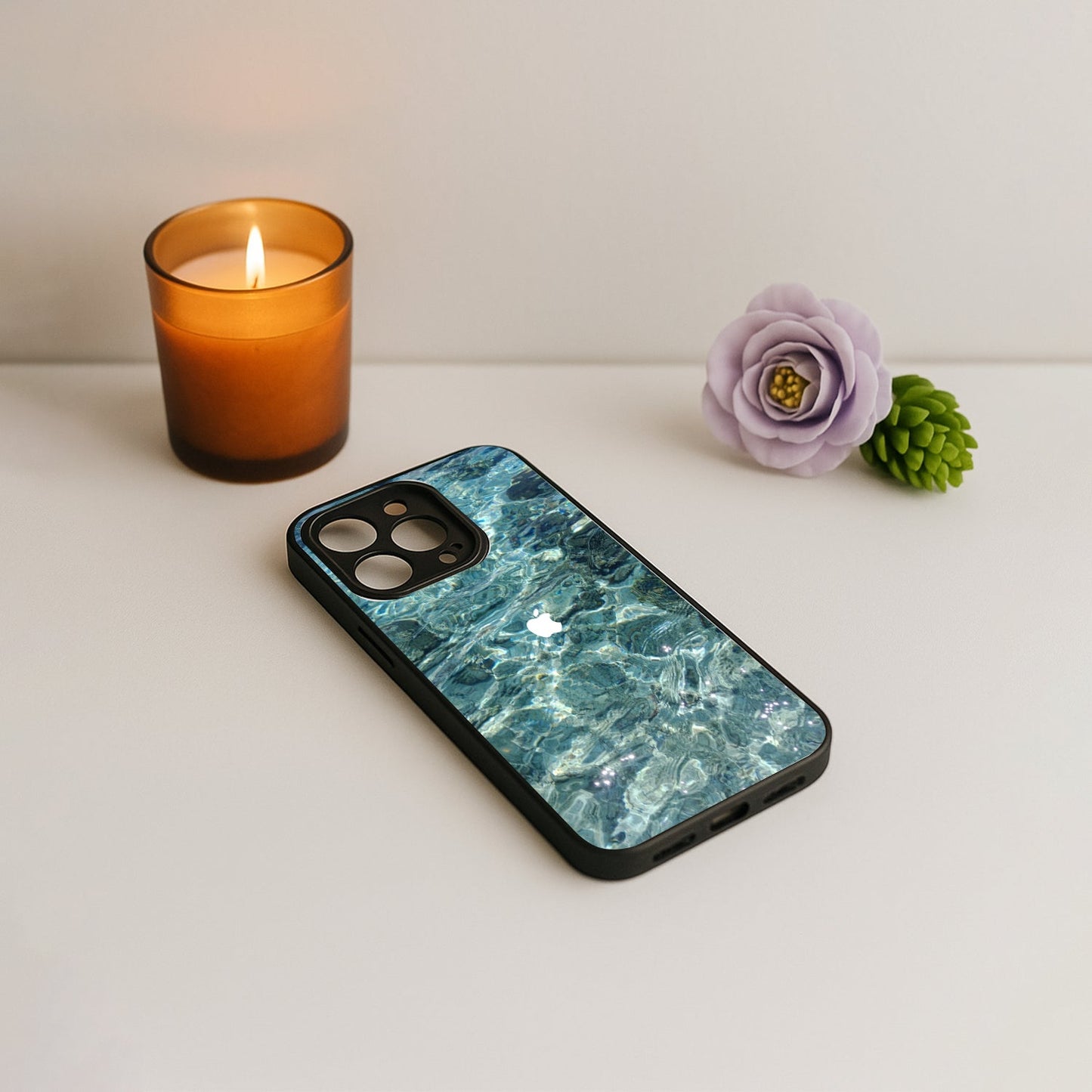 Ocean Water Metal Back Case for Apple Iphone 13 Pro