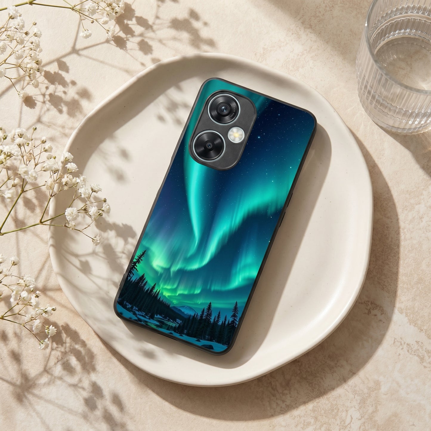 Aurora Borealis Metal Back Case for Oneplus NORD CE 3 LITE 5G