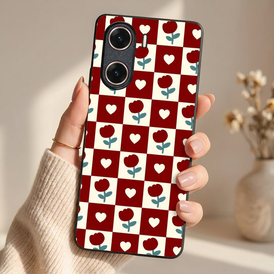 Rose Blocks Metal Back Case for VIVO V29E