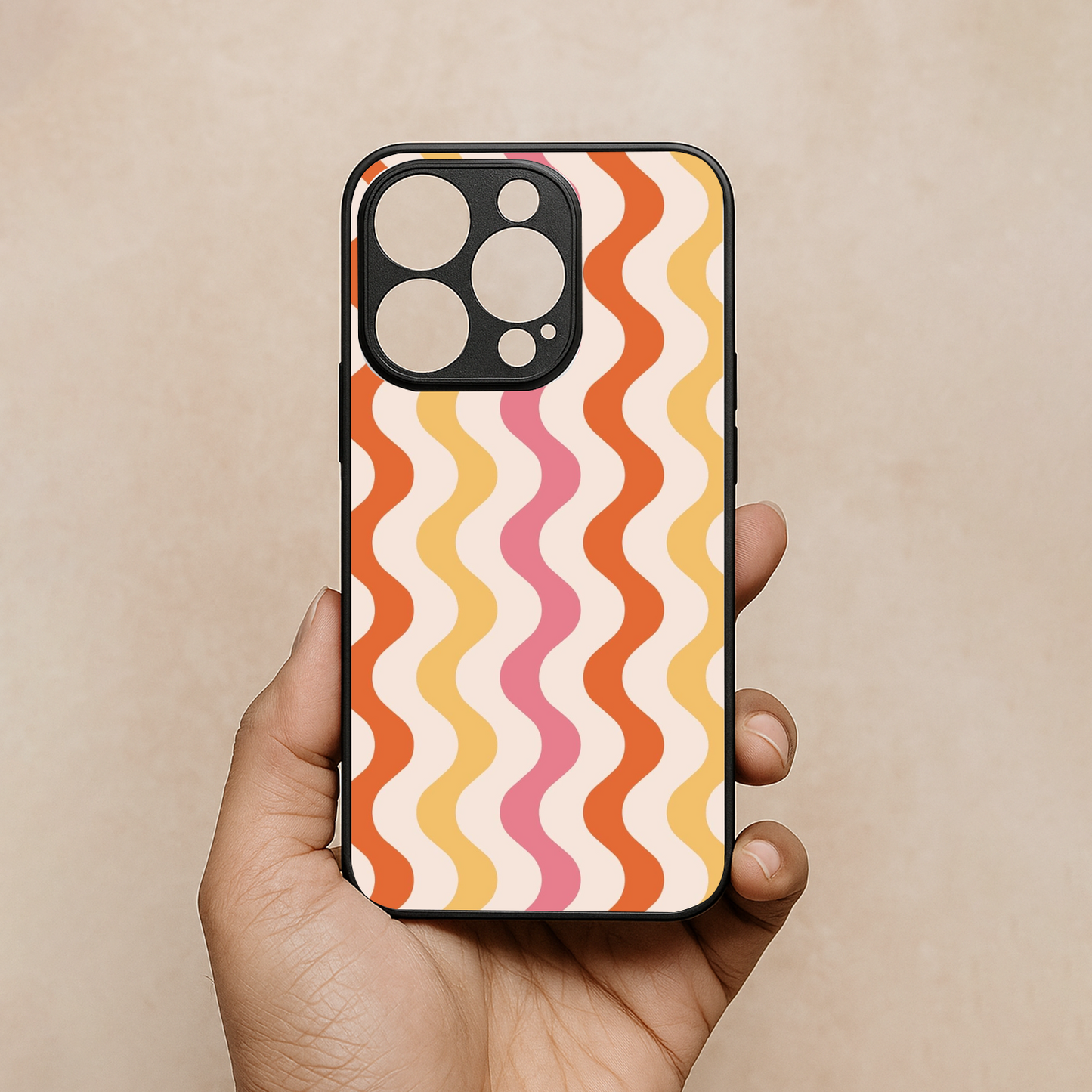 Zig Zag Metal Back Case for Apple Iphone 14 Pro Max