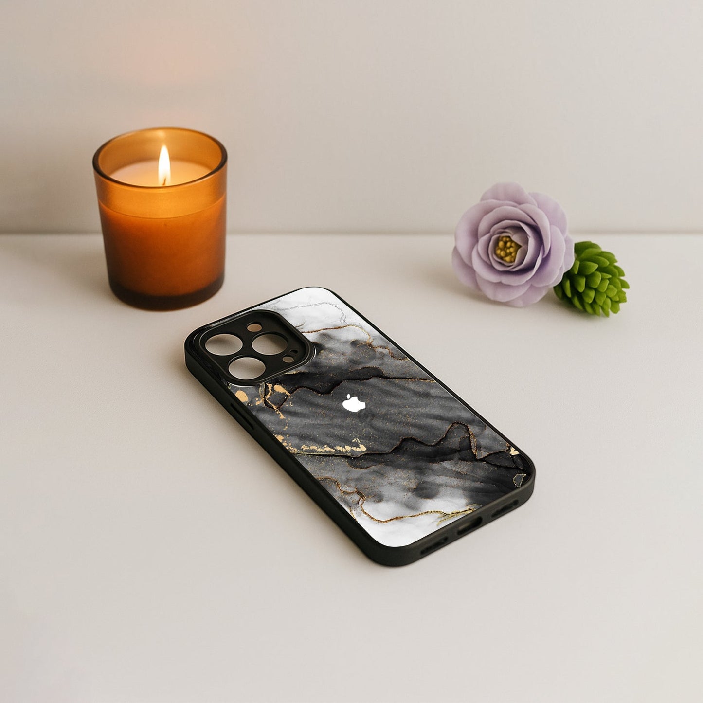 Gold Tint Metal Back Case for Apple Iphone 13 Pro Max