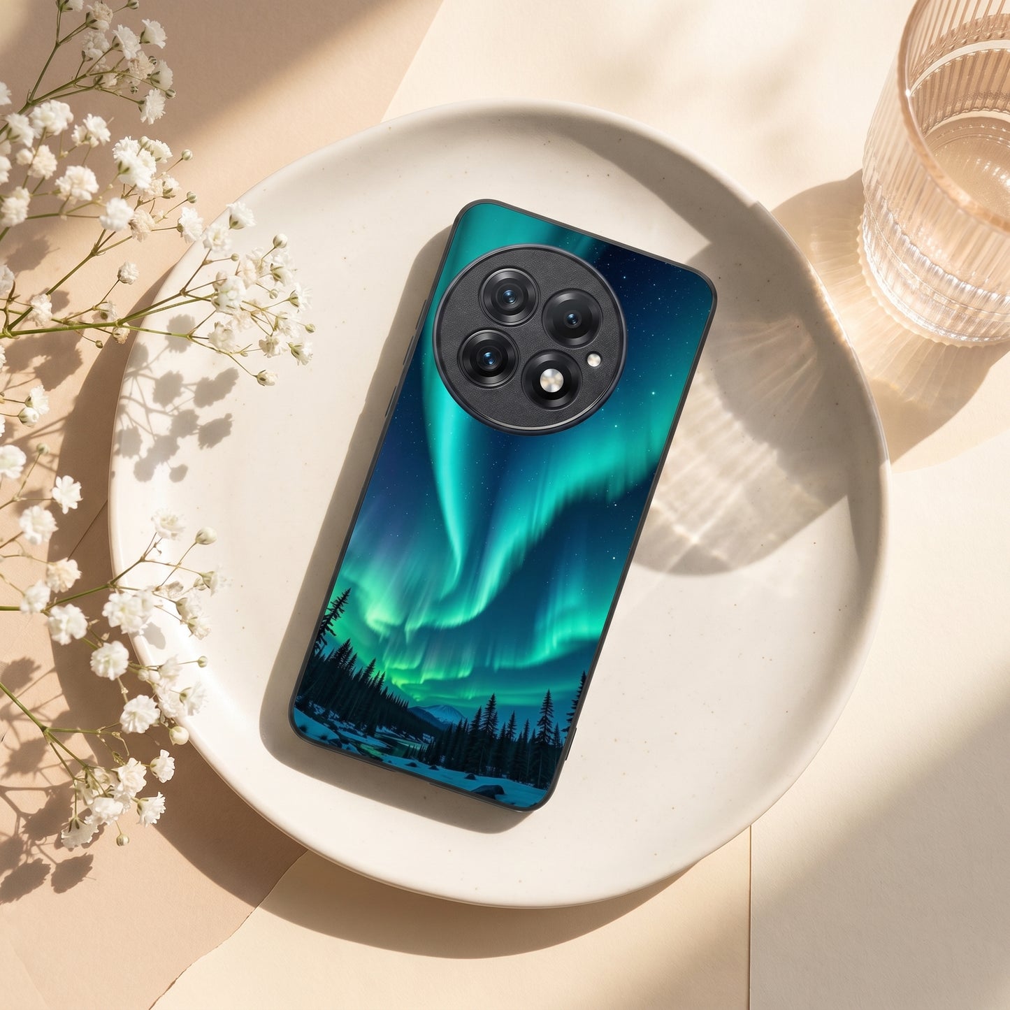 Aurora Borealis Metal Back Case for Oneplus 13
