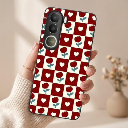 Rose Blocks Metal Back Case for VIVO Y300