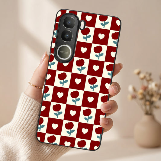 Rose Blocks Metal Back Case for VIVO Y300