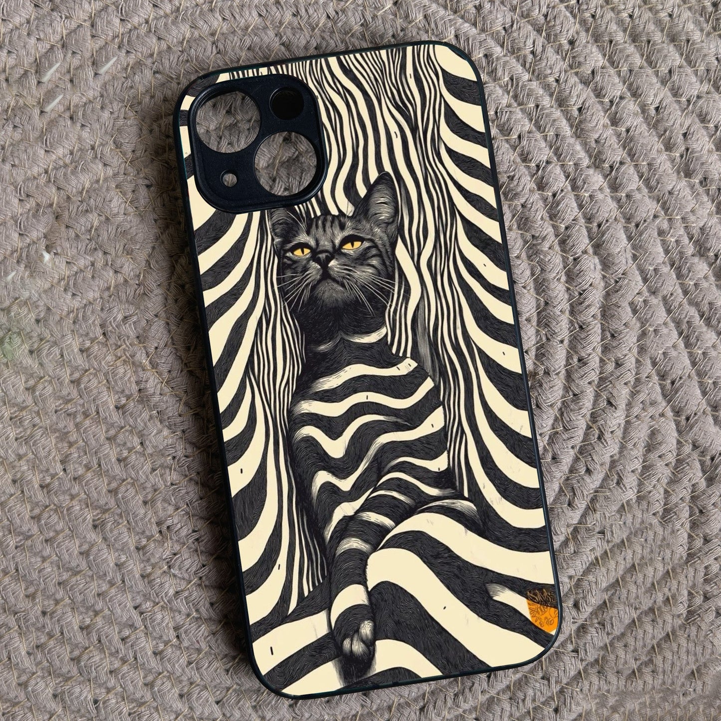 Cosmic Cat Metal Back Case for Apple Iphone 13