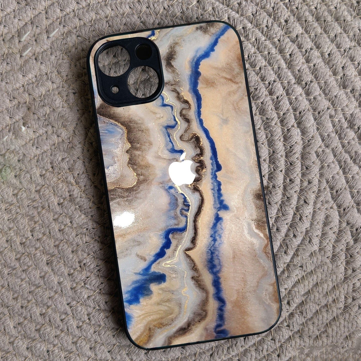 Crystal Drift Metal Back Case for Apple Iphone 15 Plus